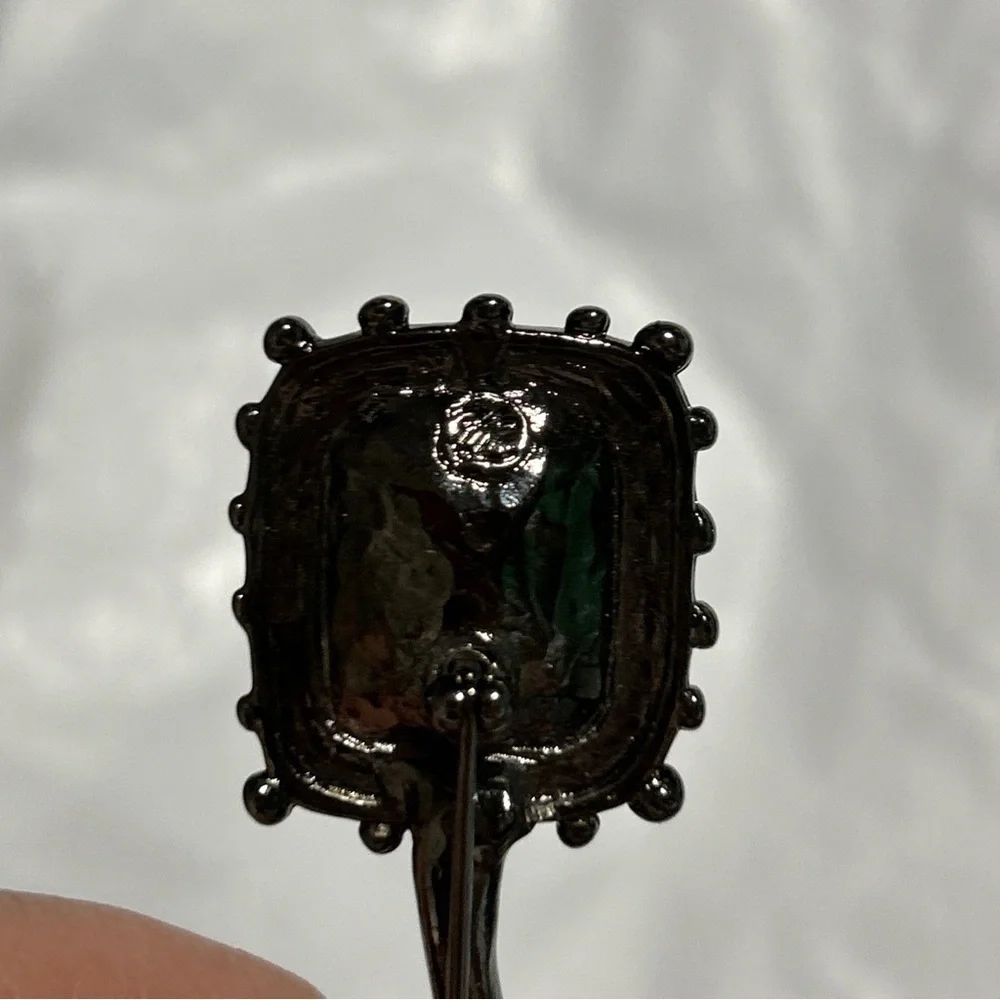 Vintage Karl Lagerfeld Curved Diamond Brooch 3.75”